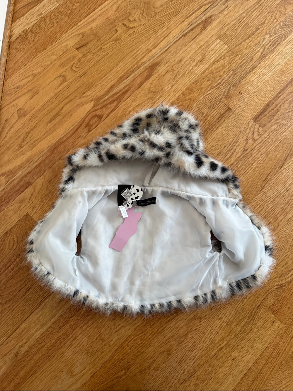 Faux fur leopard print vest cropped - Picture 3 of 8